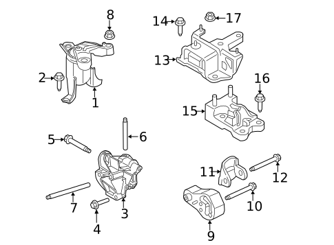 Engine & Trans Mounting for 2016 Ford Fiesta #0