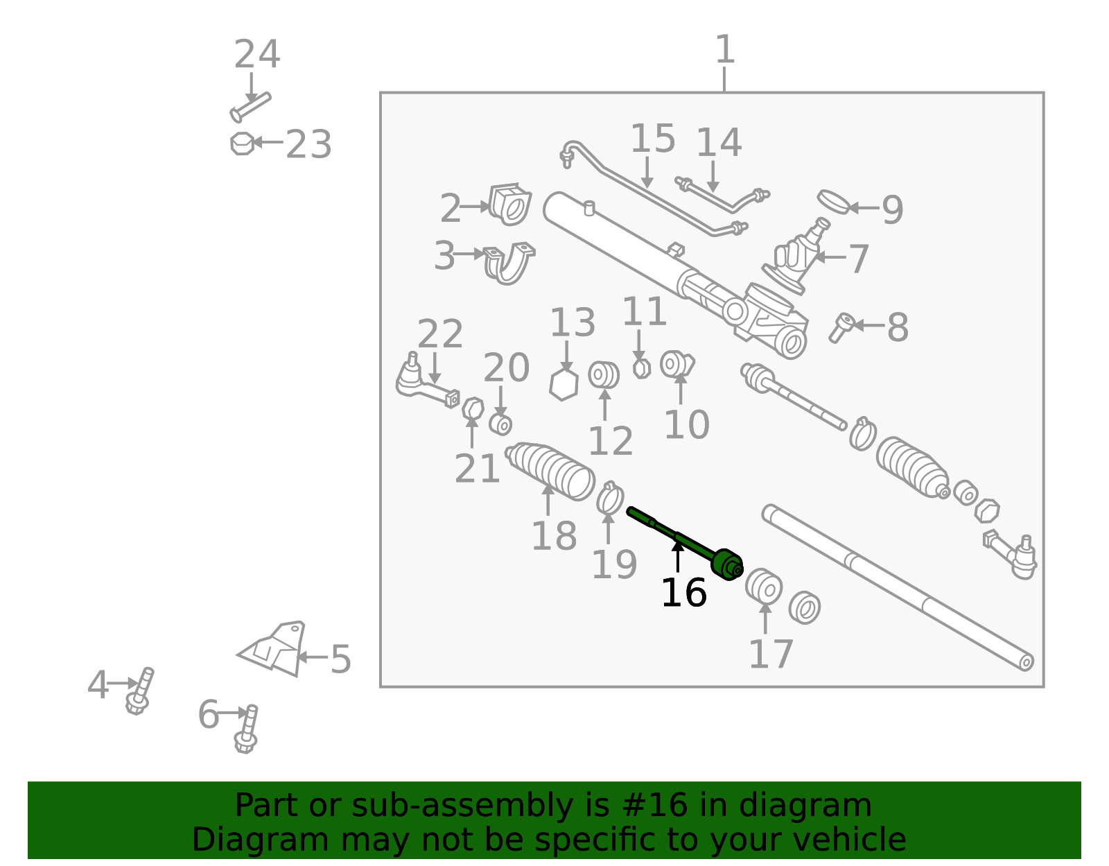 2010-2016 Hyundai Genesis Coupe Inner Tie Rod 57724-2M001 | MotorMotor
