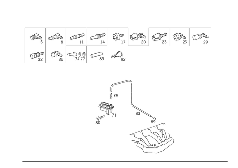 Engine Vacuum Connection for 1991 Mercedes-Benz 500SL #0