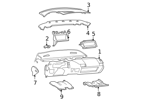 Instrument Panel for 1994 Chevrolet Camaro #0