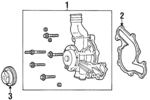 PW292 - Cooling System: Water Pump Assembly for Ford: Taurus | Lincoln: Continental | Mercury: Sable Image