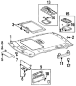 81260AC020E0 - : Map Lamp Assembly for Toyota: Avalon Image
