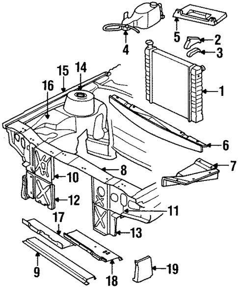 Radiator & Components for 1989 Buick Skyhawk #0