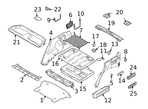 Interior Trim - Rear Body for 2009 Hyundai Tucson #0