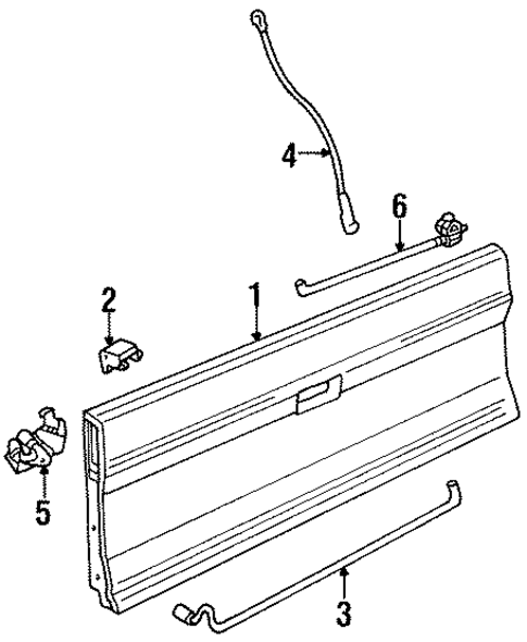 Tailgate for 1986 GMC Jimmy S15 #0