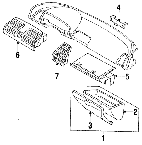 Glove Box for 1993 Mazda MX-3 #0