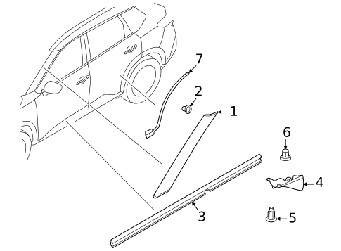 Exterior Trim - Pillars for 2025 Nissan Rogue #0