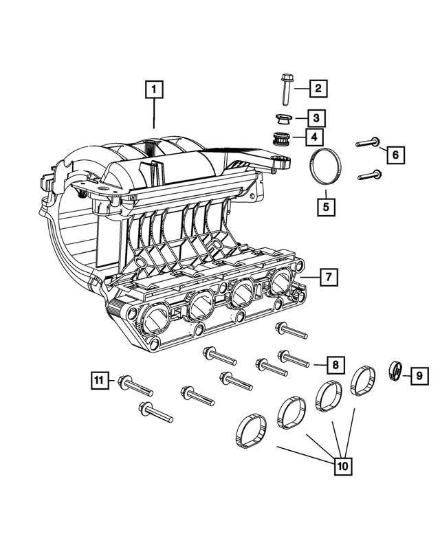 4892887AA - 1.4L Gas; Engine: Throttle Body To Intake Seal for Mopar Image