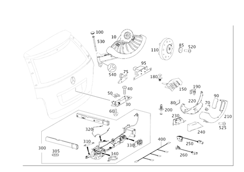 Spare Wheel Carrier for 2009 Mercedes-Benz GL550 #0