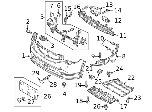 Bumper & Components - Front for 2023 Mazda MX-30 EV #2