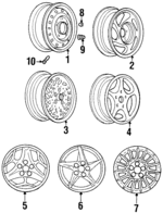 9593078 - Suspension: Wheel, Alloy for Pontiac: Grand Prix Image