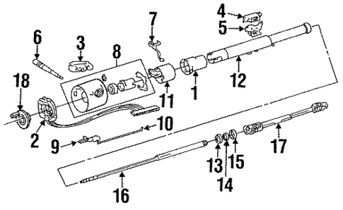 Shaft & Internal Components for 1988 Jeep Wrangler #0