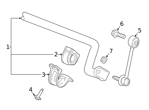 Stabilizer Bar & Components for 2017 Cadillac XT5 #0