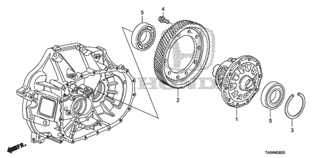 MT Differential (L4) for 2010 Honda Accord #0