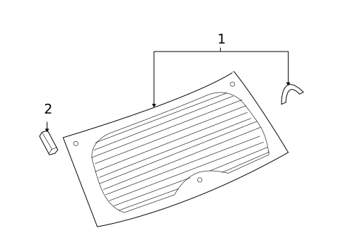 Glass - Lift Gate for 2015 Jeep Compass #0
