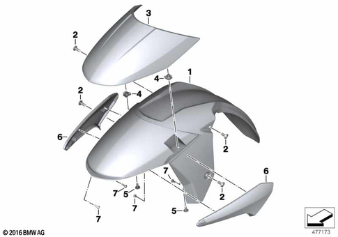 Front Wheel Fender for 2022 BMW-Motorrad K 1600 GTL #0