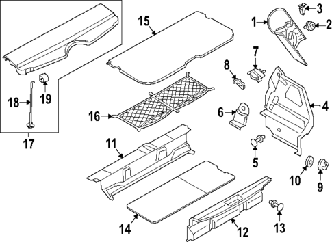 Interior Trim - Rear Body for 2020 Mini Cooper #0