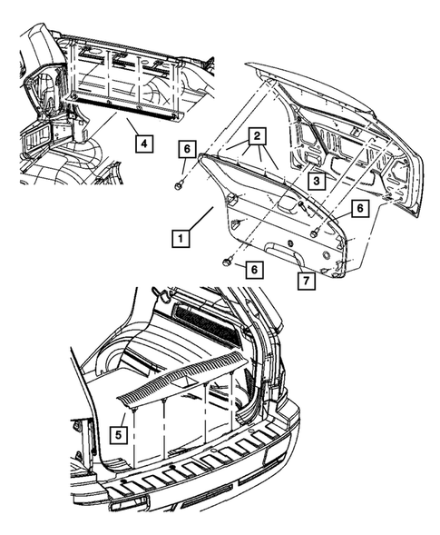 Lift Gate Trim for 2006 Jeep Grand Cherokee #0