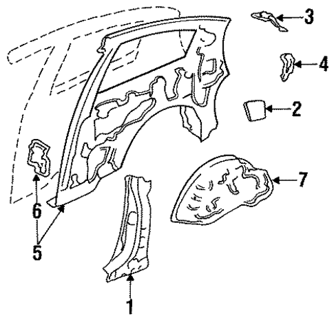 Inner Components for 1995 Honda Civic #1