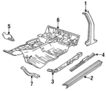 10258094 - Body: Center Pillar for Buick: Commercial Chassis, Roadmaster | Cadillac: Fleetwood | Chevrolet: Caprice, Impala | Oldsmobile: Custom Cruiser Image