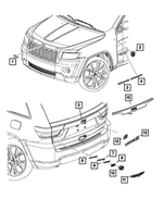 68223747AB - Exterior Ornamentation: Liftgate Nameplate for Mopar Image