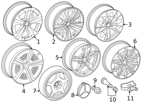 Wheel for 2023 Mercedes-Benz EQS 450 SUV #0