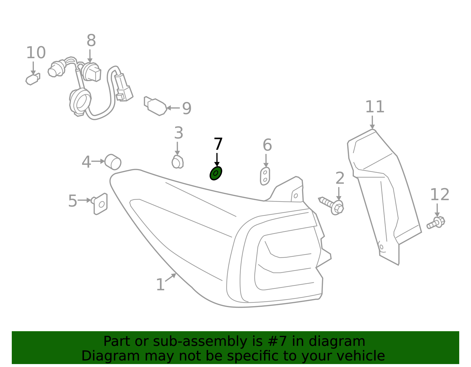 Tail Lamp Assembly Gasket 84940XC00A | Subaru Online Parts