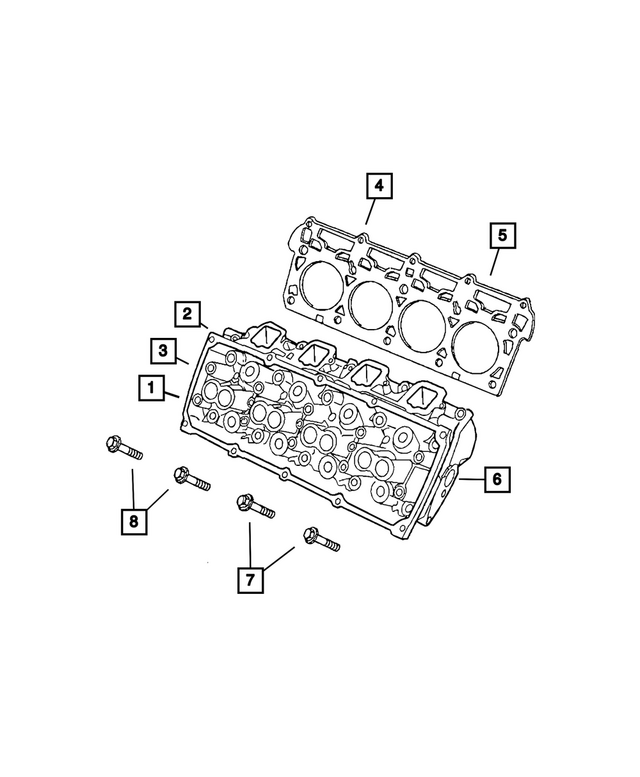 « 68280502AF – 5.7L HEMI Gas; Engine : Cylindre Culasse, Partiellement Usiné pour Mopar Image »