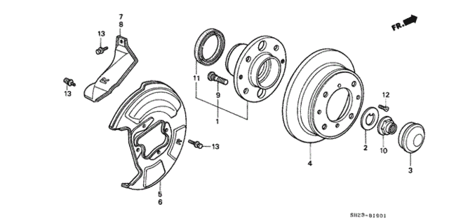Rear Brake Disk for 1991 Honda CRX #0