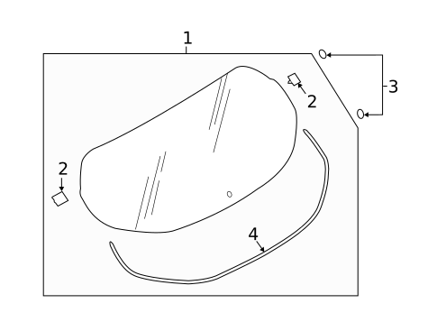 Glass - Lift Gate for 2021 Nissan Qashqai #0