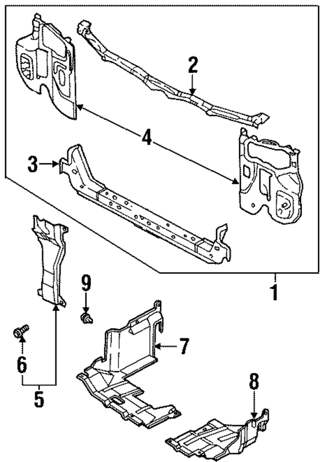 K2AA53100C - : Radiator Support for Kia Image