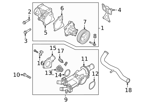 Water Pump for 2020 Hyundai Veloster N #0
