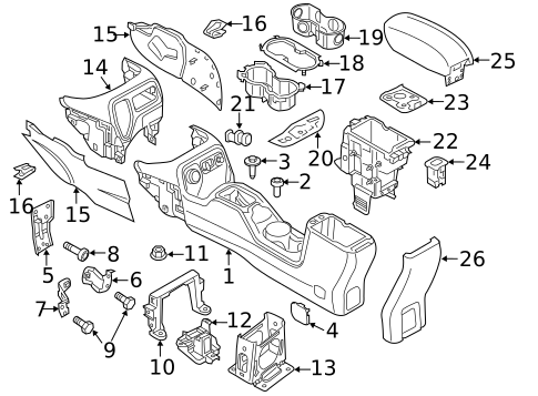 Console for 2015 Jeep Renegade #0