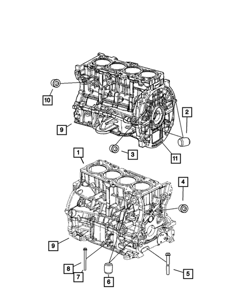 Cylinder Block for 2008 Dodge Caliber #0