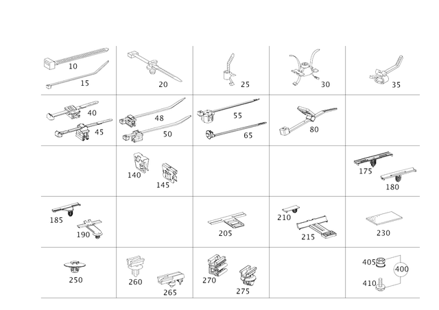 19979490 - Electrical Equipment and Instruments: Cable Tie for Mercedes-Benz: 180A, 180b, 180C, 190, 190D, 190E, 200, 200D, 220a, 250, 280CE, 300C, 300CD, 300CE, 300D, 300E, 300S, 300SE, 300SEL, 300SL, 300TD, 300TE, 350SD, 380SEC, 380SL, 380SLC, 400SE, 400SEL, 450SL, 450SLC, 500SEL, 500SL, 560SEC, 560SEL, 600SEL, 600SL, A220, A35 AMG, AMG GT, AMG GT 43, AMG GT 53, AMG GT 55, AMG GT 63, AMG GT 63 Pro, AMG GT 63 S, AMG GT 63 S E Performance, AMG GT Black Series, AMG GT C, AMG GT R, AMG GT S, C230, C240, C250, C280, C300, C32 AMG, C320, C350, C350e, C400, C43 AMG, C450 AMG, C55 AMG, C63 AMG, C63 AMG S, C63 AMG S E Performance, CL500, CL55 AMG, CL550, CL600, CL63 AMG, CL65 AMG, CLA250, CLA35 AMG, CLA45 AMG, CLA45 AMG S, CLE300, CLE450, CLE53 AMG, CLK320, CLK350, CLK500, CLK55 AMG, CLK550, CLK63 AMG, CLS400, CLS450, CLS500, CLS53 AMG, CLS55 AMG, CLS550, CLS63 AMG, CLS63 AMG S, E250, E300, E320, E350, E400, E43 AMG, E450, E500, E53 AMG, E55 AMG, E550, E63 AMG, E63 AMG S, EQB 250+, EQB 300, EQB 350, EQE 350, EQE 350 SUV, EQE 350+, EQE 350+ SUV, EQE 500, EQE 500 SUV, EQE AMG, EQE AMG SUV, EQS 450, EQS 450 SUV, EQS 450+, EQS 450+ SUV, EQS 580, EQS 580 SUV, EQS AMG, G500, G550, G580, G63 4x4 Squared AMG, G63 AMG, GL350, GL450, GL550, GL63 AMG, GLA250, GLA35 AMG, GLA45 AMG, GLB250, GLB35 AMG, GLC300, GLC350e, GLC43 AMG, GLC63 AMG, GLC63 AMG S, GLC63 AMG S E Performance, GLE300d, GLE350, GLE400, GLE43 AMG, GLE450, GLE450 AMG, GLE450e, GLE53 AMG, GLE550e, GLE580, GLE63 AMG, GLE63 AMG S, GLK250, GLK350, GLS350d, GLS450, GLS550, GLS580, GLS63 AMG, Maybach EQS 680 SUV, Maybach GLS600, Maybach S550, Maybach S560, Maybach S580, Maybach S600, Maybach S650, Maybach S680, ML250, ML350, ML400, ML550, ML63 AMG, R320, R350, R500, S350, S400, S420, S430, S450, S500, S55 AMG, S550, S550e, S560, S580, S580e, S600, S63 AMG, S63 AMG E Performance, S65 AMG, SL400, SL43 AMG, SL450, SL500, SL55 AMG, SL550, SL600, SL63 AMG, SL63 AMG S E Performance, SL65 AMG, SLC300, SLC43 AMG, SLK230, SLK250, SLK280, SLK300, SLK320, SLK350, SLK55 AMG Image image