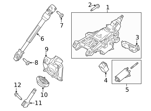 Steering Column Assembly for 2012 Lincoln MKX #0