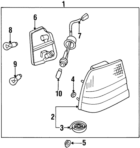 Combination Lamps for 1995 Nissan Maxima #1