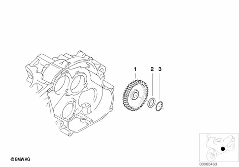 Oil Pump with Filter Screen and Drive for 2004 BMW-Motorrad F 650 CS #1