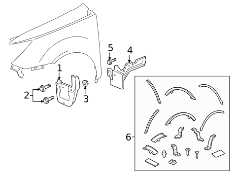 Exterior Trim - Fender for 2011 Acura MDX #0