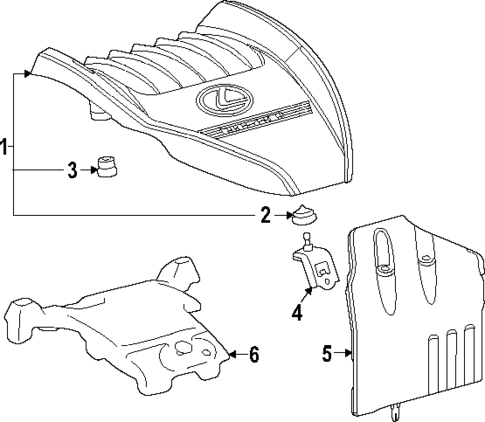 Engine Appearance Cover for 2025 Lexus TX500h #1
