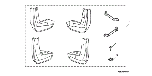 Splash Guards (2) for 2007 Acura TL #0