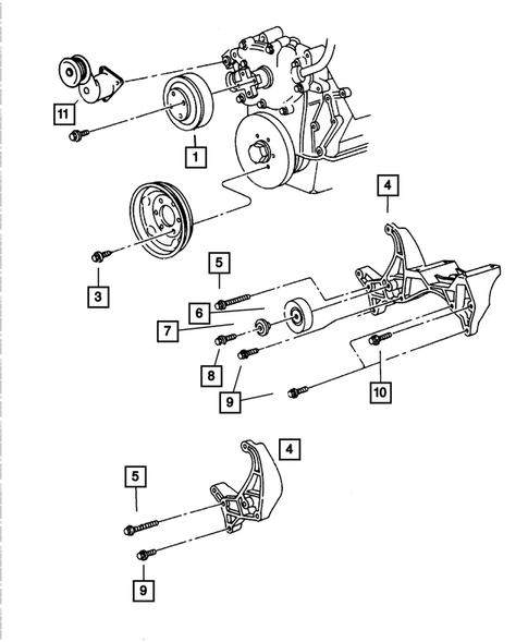 Pulleys and Related Parts for 2003 Dodge Ram 3500 #0