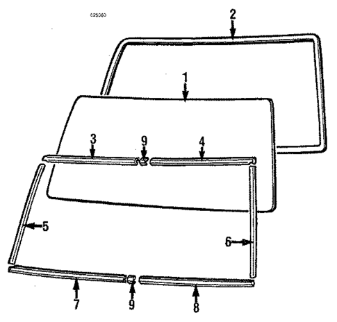 Glass - Windshield for 1985 Mitsubishi Montero #0