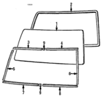MB198745 - Body: Glass for Mitsubishi Image