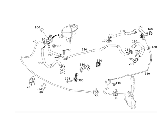 2128306096 - : Hose Line for Mercedes-Benz Image