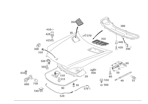 Engine Hood for 2008 Mercedes-Benz ML63 AMG #0