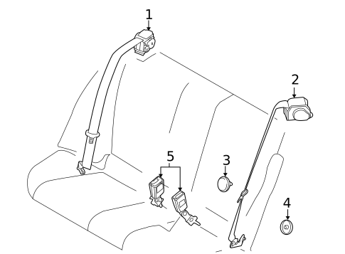 Rear Seat Belts for 2011 BMW X6 #0