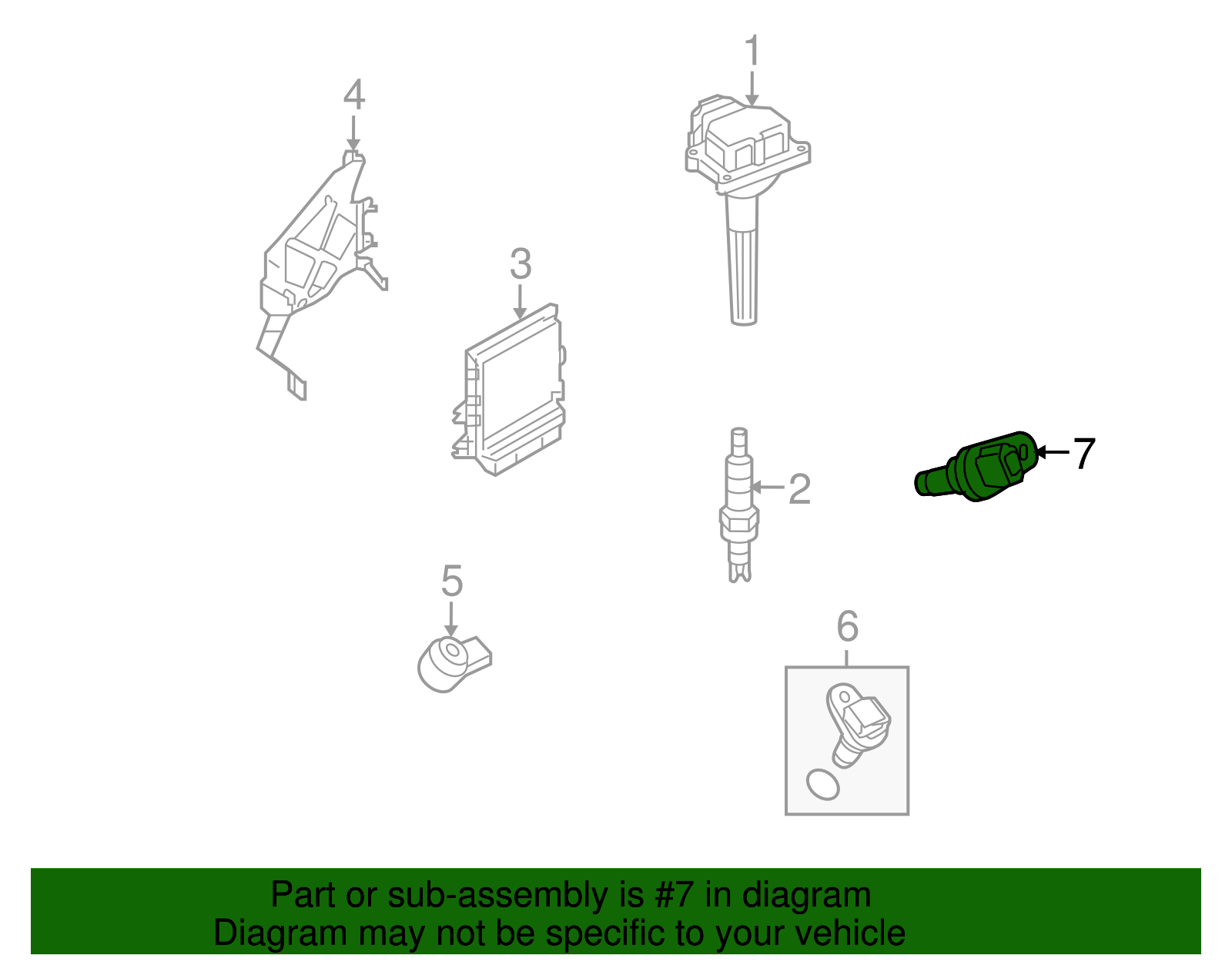 Hitachi CPS0112 Engine Crankshaft Position Sensor + Cross