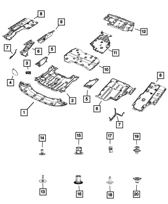 5281385AB - : Starter Shield for Mopar Image