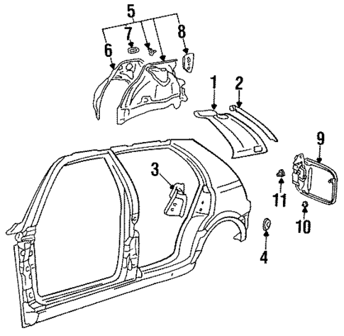 Inner Components for 1997 Volkswagen Golf #1